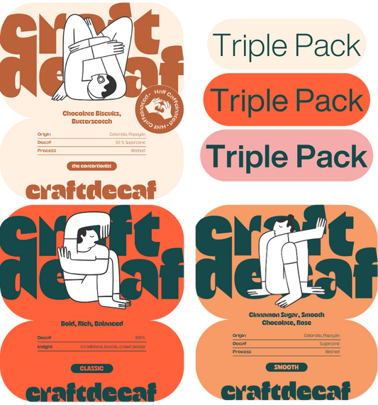 Triple Taster Pack (Decaf & Half Caf)
