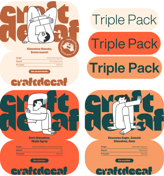 Triple Taster Pack (Decaf & Half Caf)