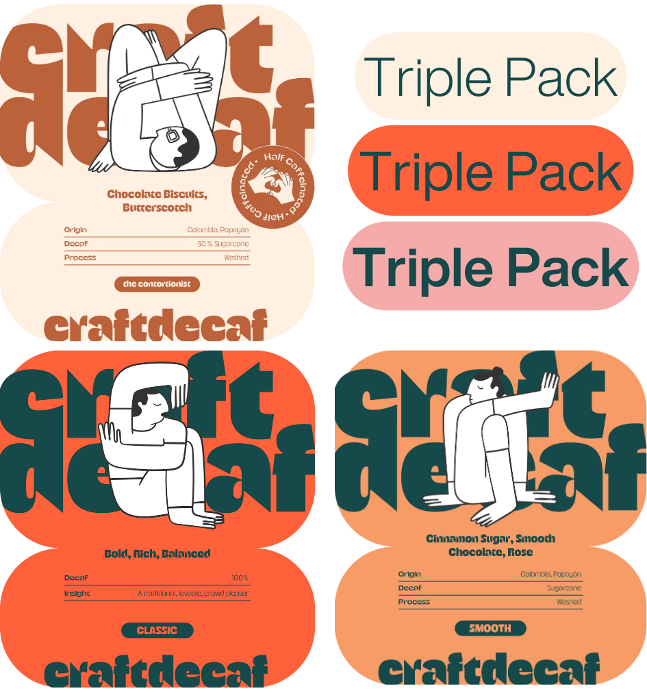 Triple Taster Pack (Decaf & Half Caf)