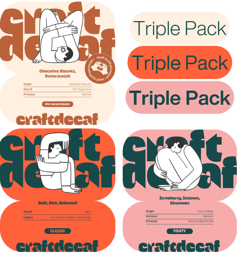 Triple Taster Pack (Decaf & Half Caf)
